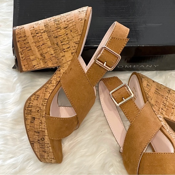 New York & Company Aislinn Cognac Platform Heel Size 9.5 - Picture 6 of 8